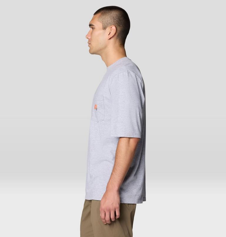 Men's Logo Pocket Relaxed Short Sleeve, Color: Hardwear Grey Heather, image 3