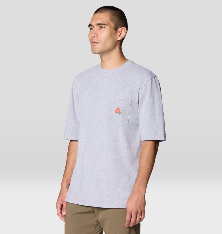 Men's Logo Pocket Relaxed Short Sleeve, Color: Hardwear Grey Heather, image 4
