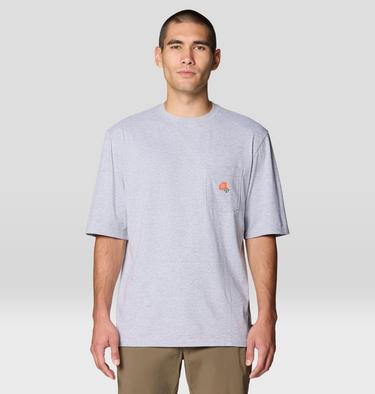 Men's Logo Pocket Relaxed Short Sleeve, Color: Hardwear Grey Heather, image 5