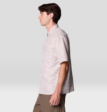Men's Sun Drift Cooling Printed Short Sleeve Shirt, Color: City Fog Brushstrokes Print, image 8