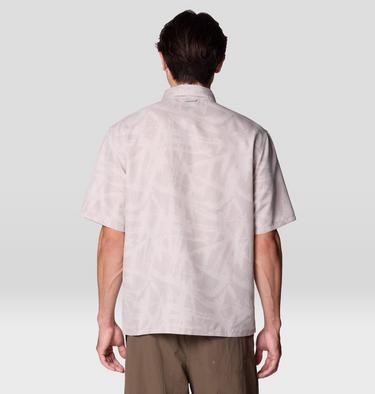 Men's Sun Drift Cooling Printed Short Sleeve Shirt, Color: City Fog Brushstrokes Print, image 7