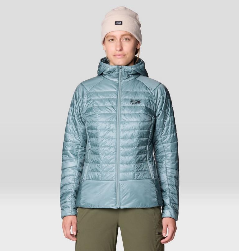 Women's Ghost Shadow Hooded Jacket, Color: Blue Sage, image 4