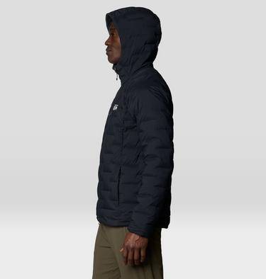 Men's StretchDown Hooded Jacket, Color: Black, image 20