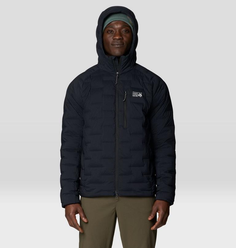 Men's StretchDown Hooded Jacket, Color: Black, image 5