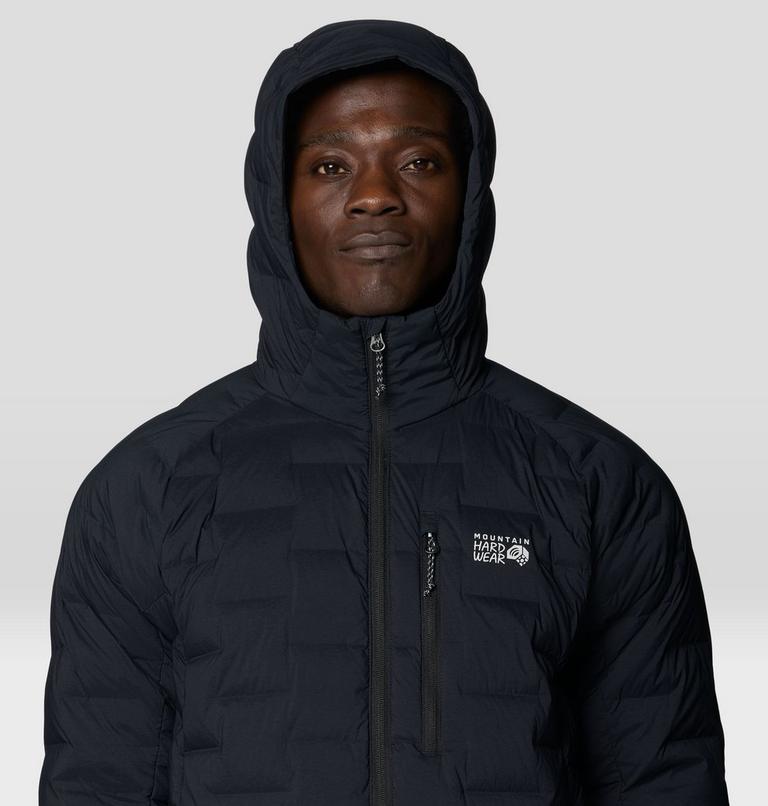 Men's StretchDown Hooded Jacket, Color: Black, image 6