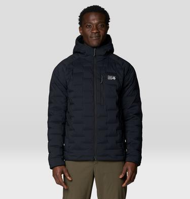 Men's StretchDown Hooded Jacket, Color: Black, image 9