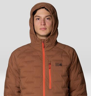 Men's StretchDown Hooded Jacket, Color: Morel, image 4