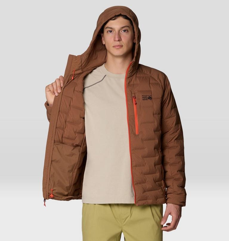 Men's StretchDown Hooded Jacket, Color: Morel, image 7