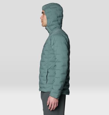 Men's StretchDown Hooded Jacket, Color: Thunderhead Grey, image 12