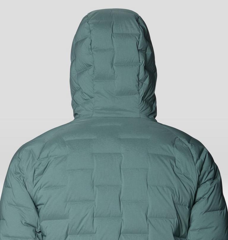 Men's StretchDown Hooded Jacket, Color: Thunderhead Grey, image 7