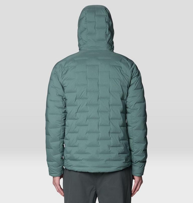 Men's StretchDown Hooded Jacket, Color: Thunderhead Grey, image 3
