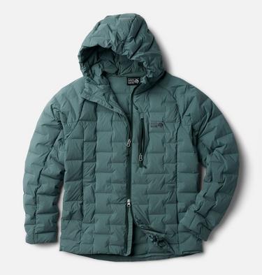 Men's StretchDown Hooded Jacket, Color: Thunderhead Grey, image 6