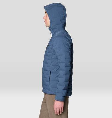Men's StretchDown Hooded Jacket, Color: Astral Blue, image 8