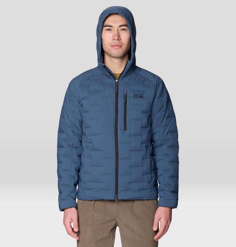 Men's StretchDown Hooded Jacket, Color: Astral Blue, image 5