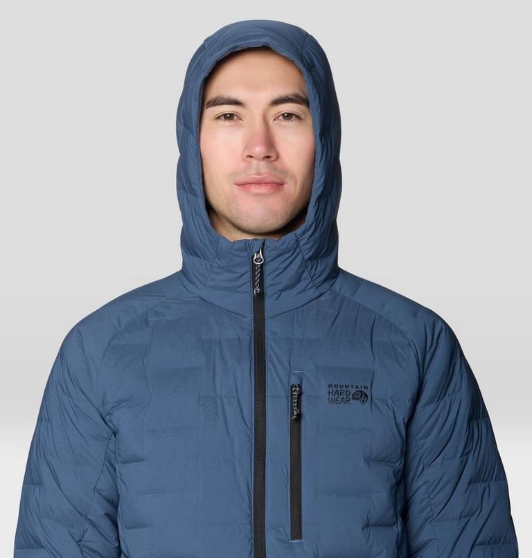 Men's StretchDown Hooded Jacket, Color: Astral Blue, image 6