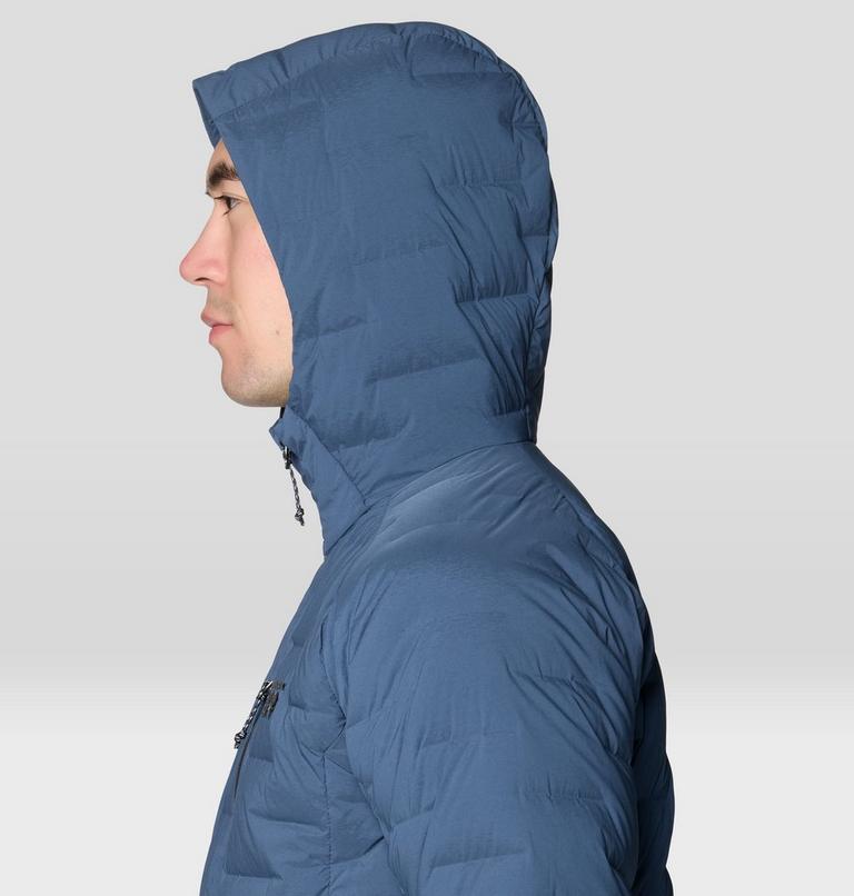 Men's StretchDown Hooded Jacket, Color: Astral Blue, image 7