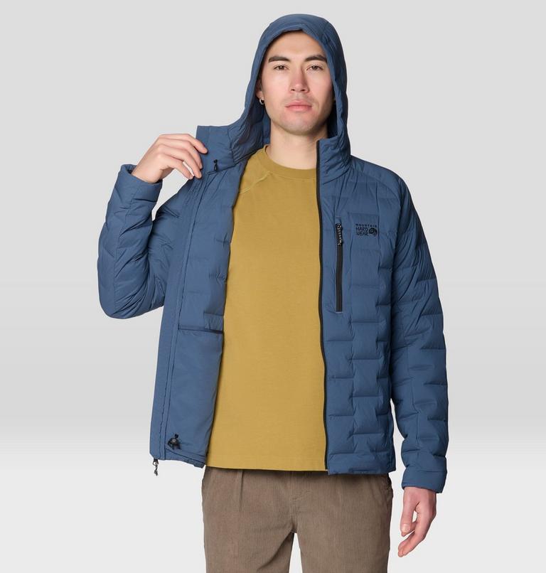 Men's StretchDown Hooded Jacket, Color: Astral Blue, image 9
