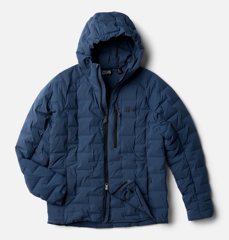 Men's StretchDown Hooded Jacket, Color: Astral Blue, image 2