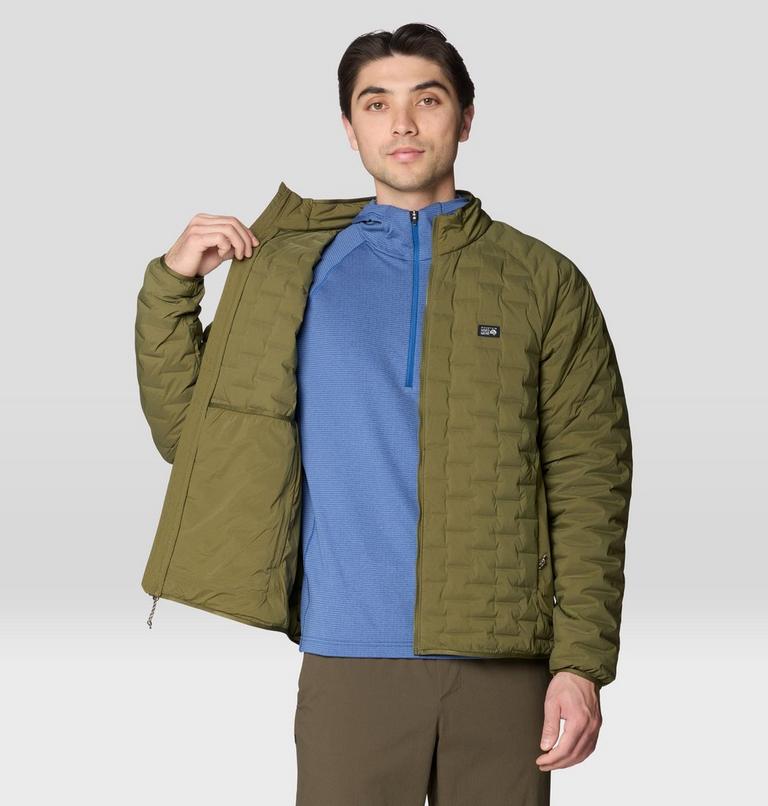 Men's StretchDown Light Jacket, Color: Combat Green, image 6