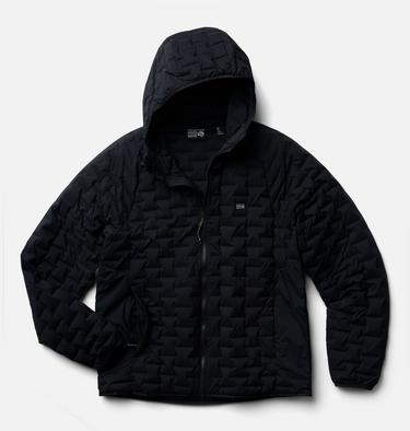 Men's StretchDown Light Hooded Jacket, Color: Black, image 18