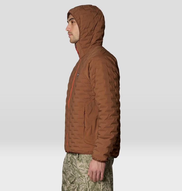 Men's StretchDown Light Hooded Jacket, Color: Morel, image 4