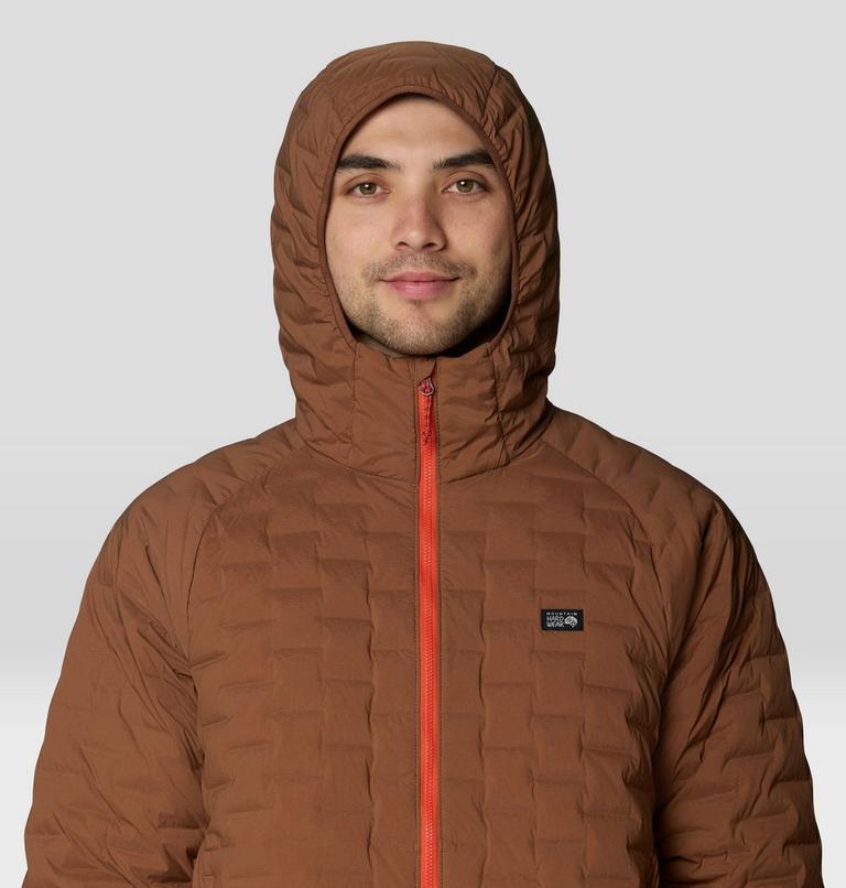 Men's StretchDown Light Hooded Jacket, Color: Morel, image 6
