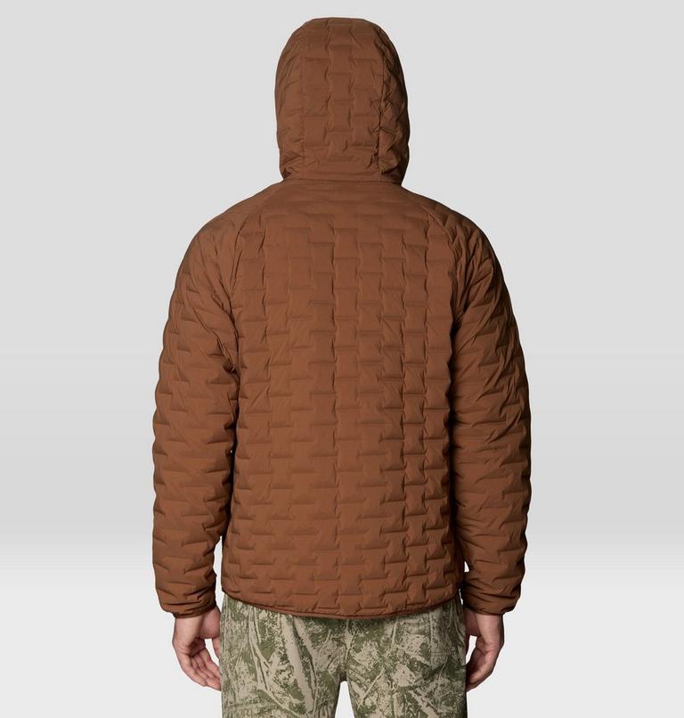 Men's StretchDown Light Hooded Jacket, Color: Morel, image 3