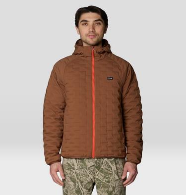 Men's StretchDown Light Hooded Jacket, Color: Morel, image 13