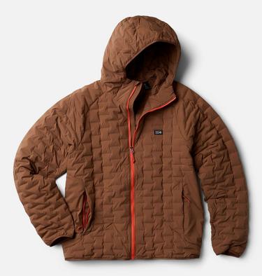 Men's StretchDown Light Hooded Jacket, Color: Morel, image 14