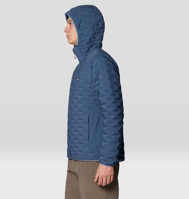 Men's StretchDown Light Hooded Jacket, Color: Astral Blue, image 8