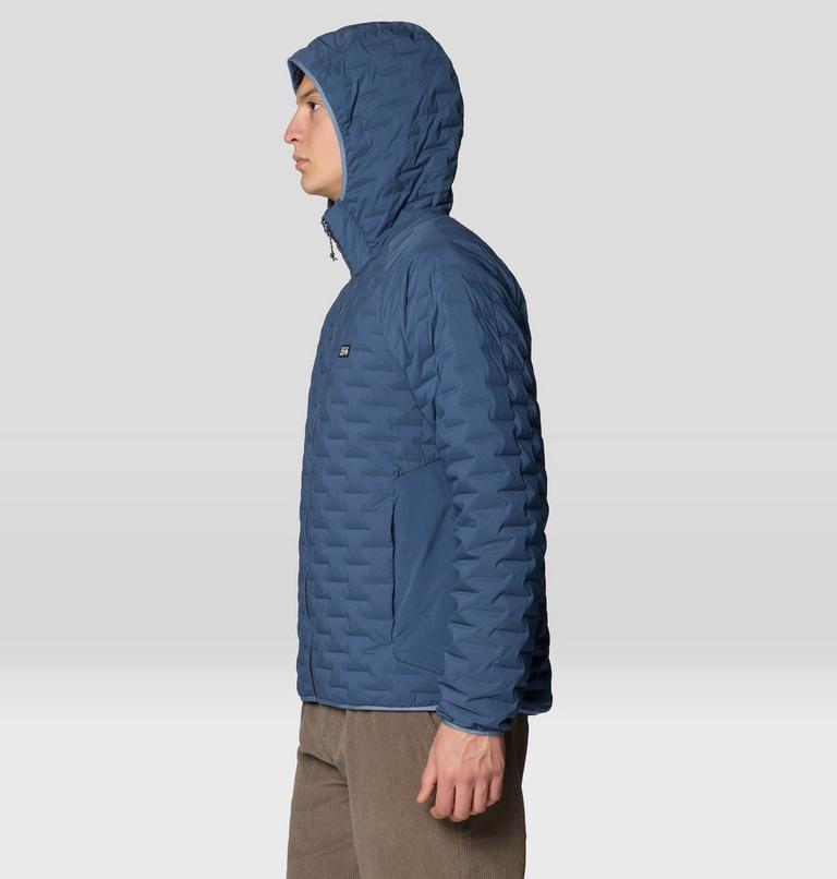 Men's StretchDown Light Hooded Jacket, Color: Astral Blue, image 4