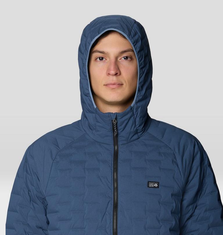 Men's StretchDown Light Hooded Jacket, Color: Astral Blue, image 6