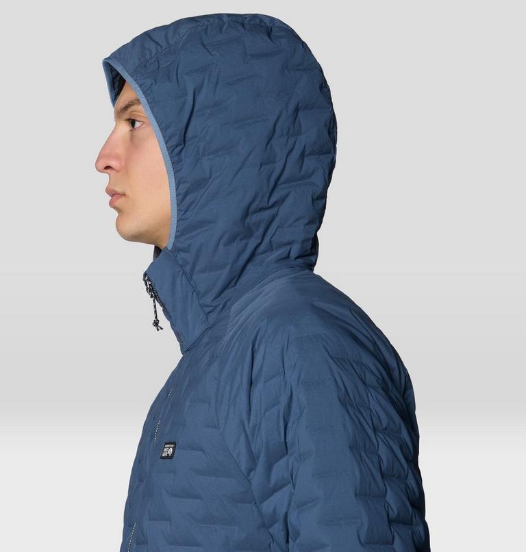 Men's StretchDown Light Hooded Jacket, Color: Astral Blue, image 7