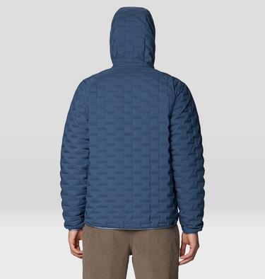 Men's StretchDown Light Hooded Jacket, Color: Astral Blue, image 7