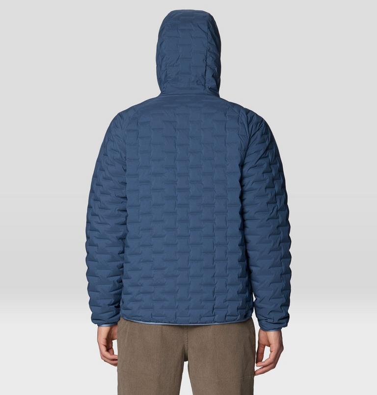 Men's StretchDown Light Hooded Jacket, Color: Astral Blue, image 3