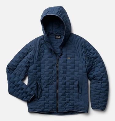 Men's StretchDown Light Hooded Jacket, Color: Astral Blue, image 6