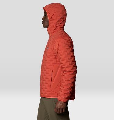 Men's StretchDown Light Hooded Jacket, Color: Mars Red, image 3