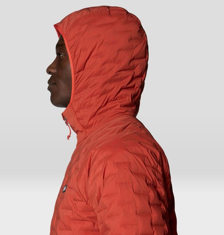 Men's StretchDown Light Hooded Jacket, Color: Mars Red, image 6