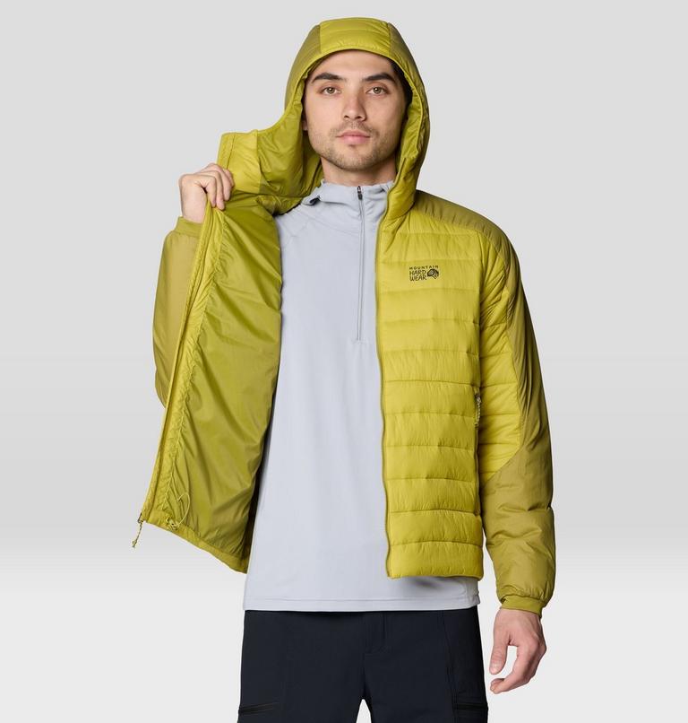 Men's Free Element Hooded Jacket, Color: Lucky Chard, Bright Fatigue, image 6
