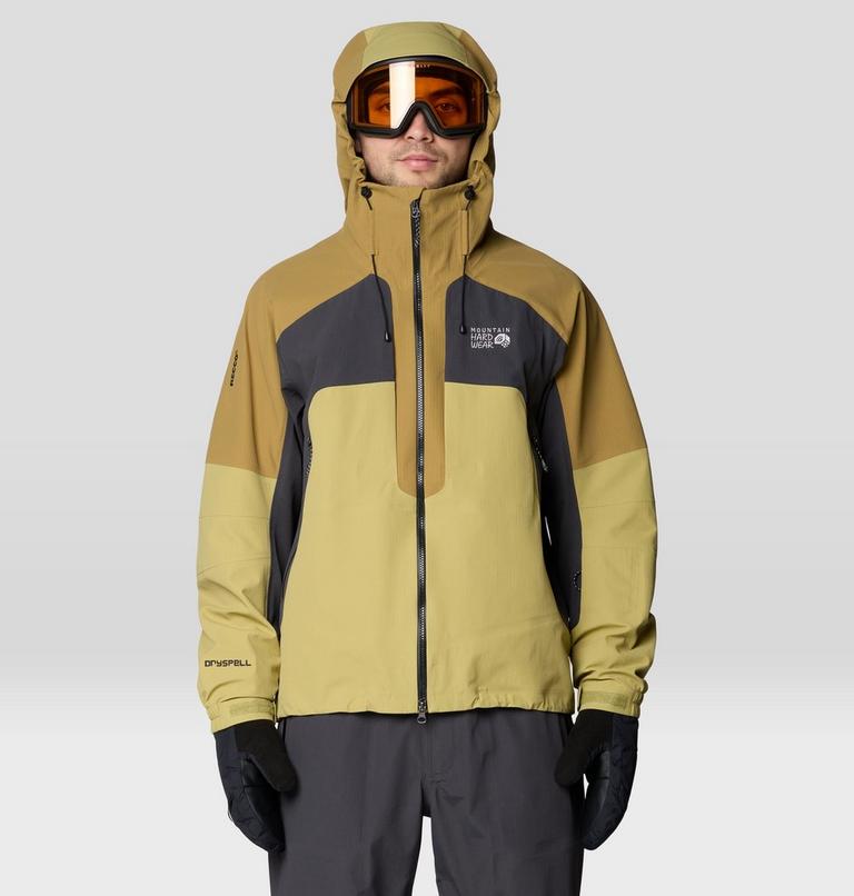 Men's Warp Factor 3L Hooded Jacket, Color: Forest Moss, Grassland, Shark, image 5