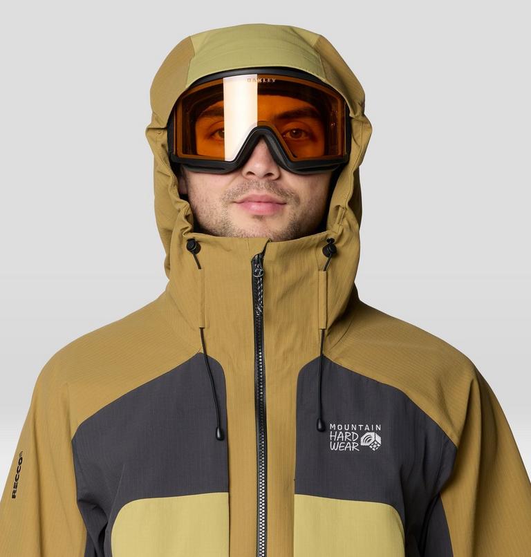 Men's Warp Factor 3L Hooded Jacket, Color: Forest Moss, Grassland, Shark, image 6