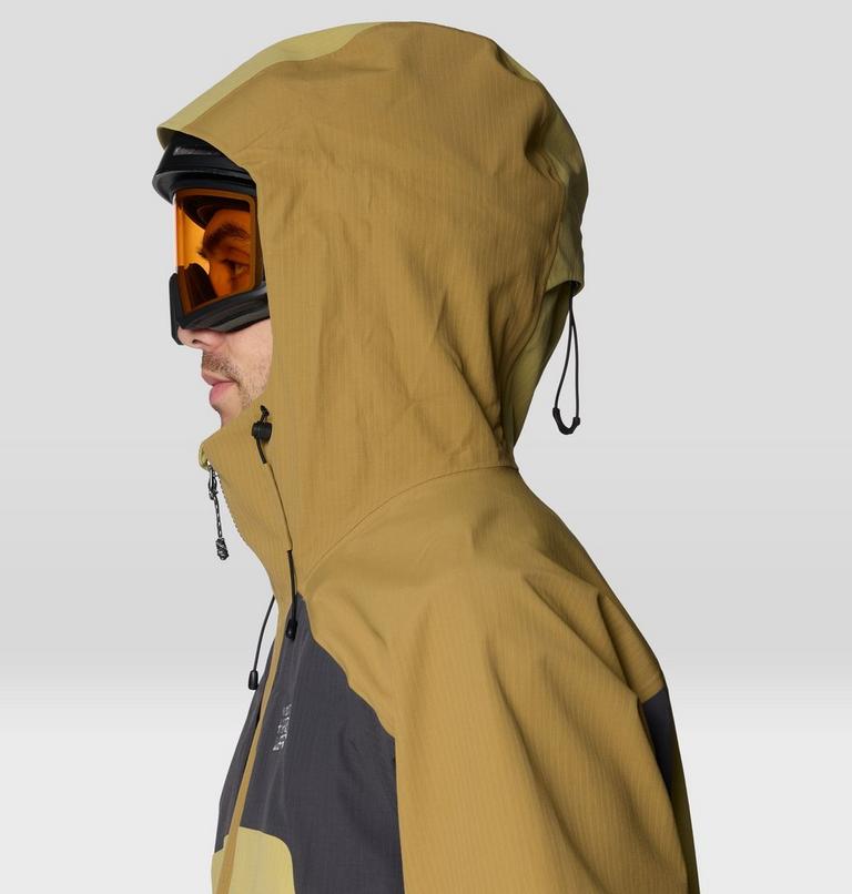 Men's Warp Factor 3L Hooded Jacket, Color: Forest Moss, Grassland, Shark, image 8
