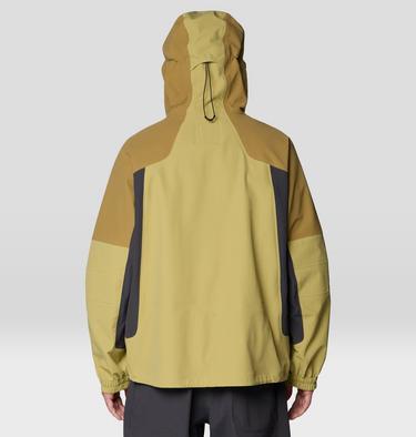 Men's Warp Factor 3L Hooded Jacket, Color: Forest Moss, Grassland, Shark, image 3