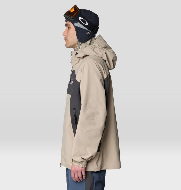 Men's Warp Factor 3L Hooded Jacket, Color: Badlands, Shark, image 4