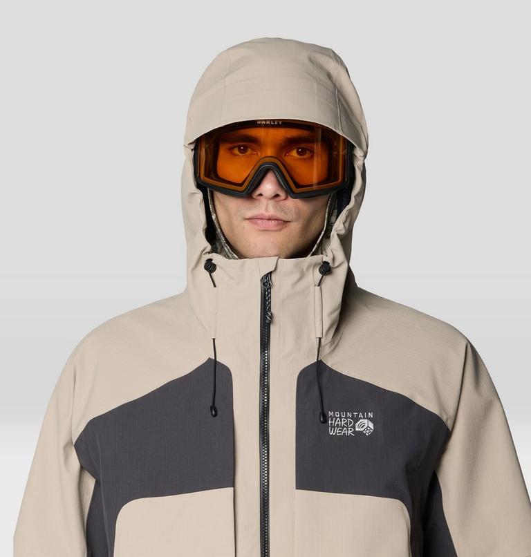 Men's Warp Factor 3L Hooded Jacket, Color: Badlands, Shark, image 6