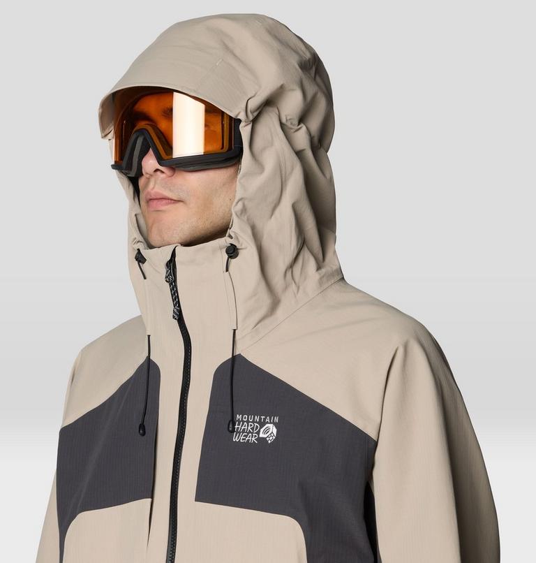 Men's Warp Factor 3L Hooded Jacket, Color: Badlands, Shark, image 7