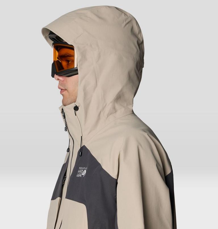 Men's Warp Factor 3L Hooded Jacket, Color: Badlands, Shark, image 8