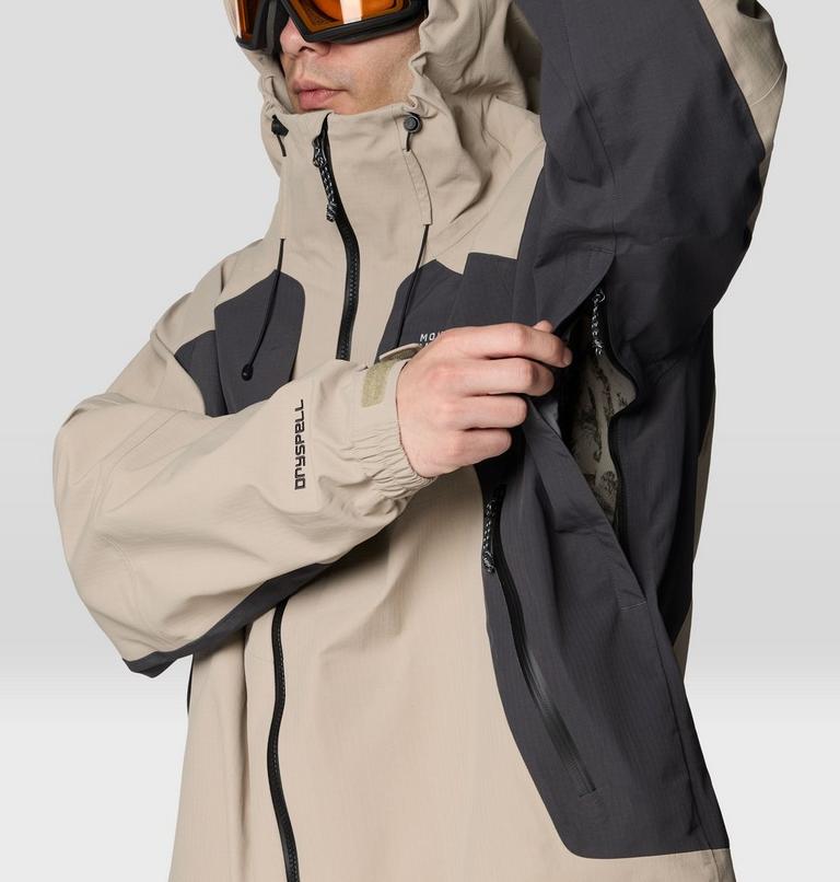 Men's Warp Factor 3L Hooded Jacket, Color: Badlands, Shark, image 12