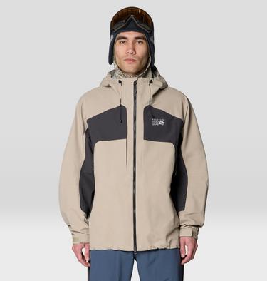 Men's Warp Factor 3L Hooded Jacket, Color: Badlands, Shark, image 5