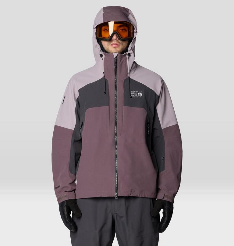 Men's Warp Factor 3L Hooded Jacket, Color: Purple Sage, Mystic Purple, Shark, image 5
